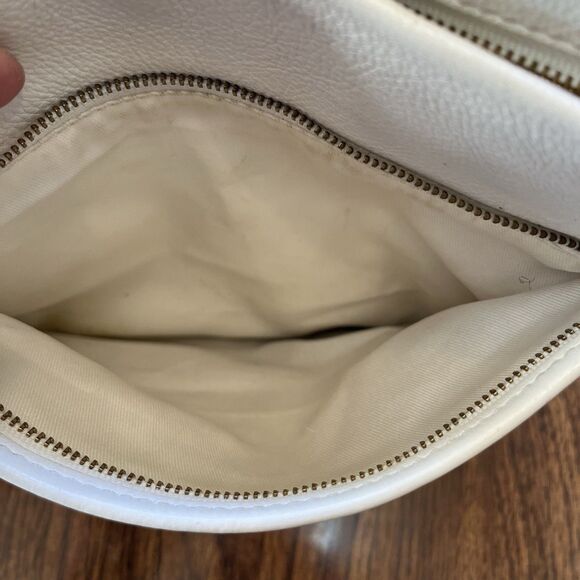 Fossil Preston Neutral Multi Color Block Pebbled Leather Crossbody READ - Picture 7 of 14